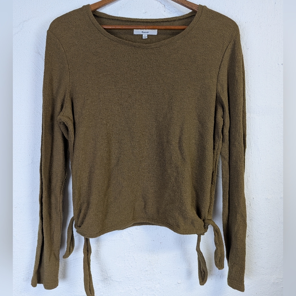 Texture and Thread Madewell Long Sleeve Top Oversized Lagenlook Gauzy Crop Small